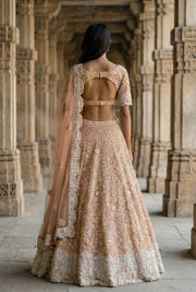 Peach Heavy Lehenga Set