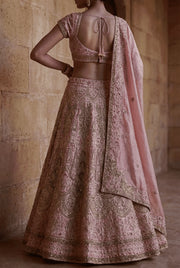 Blush Pink Peacock bridal Lehenga Set