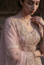 Blush Pink patchwork bridal Lehenga Set