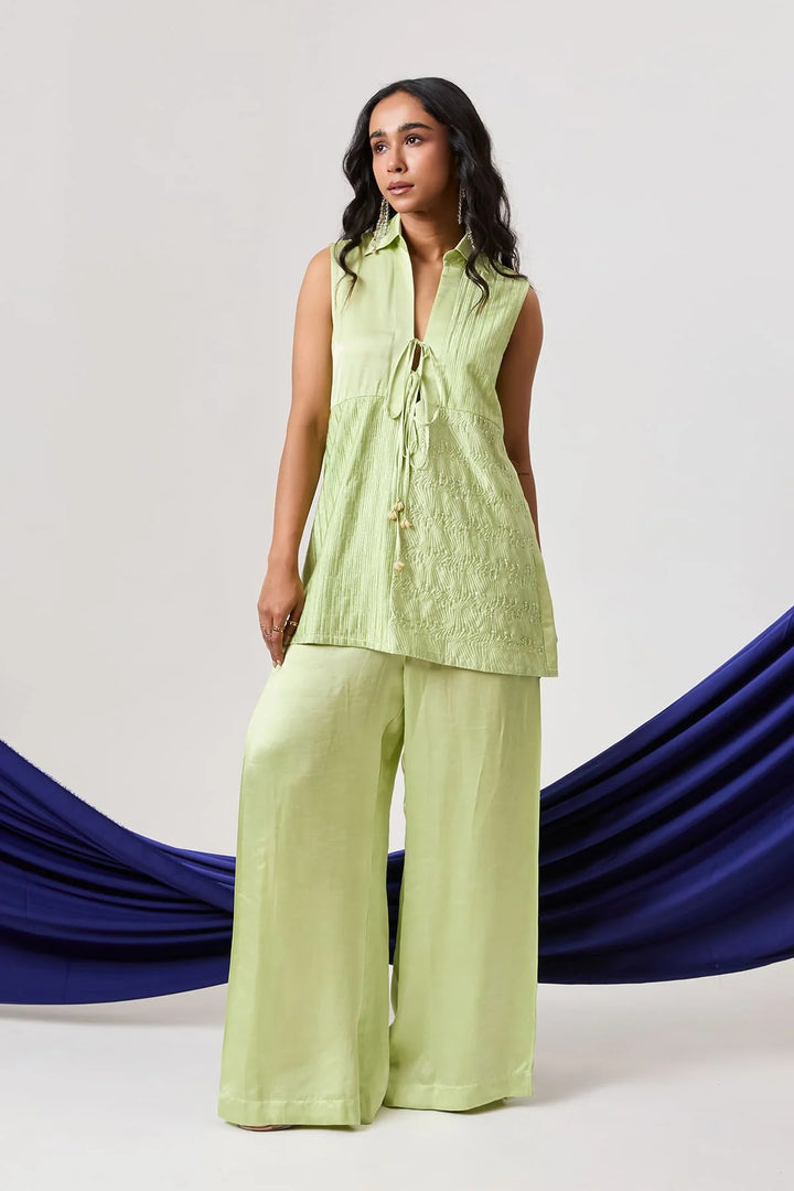 Tie-up Multi textured two-piece Set
