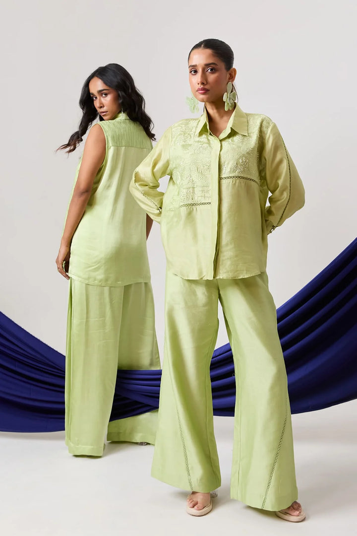 Tie-up Multi textured two-piece Set