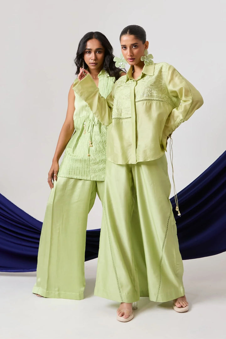 Tie-up Multi textured two-piece Set
