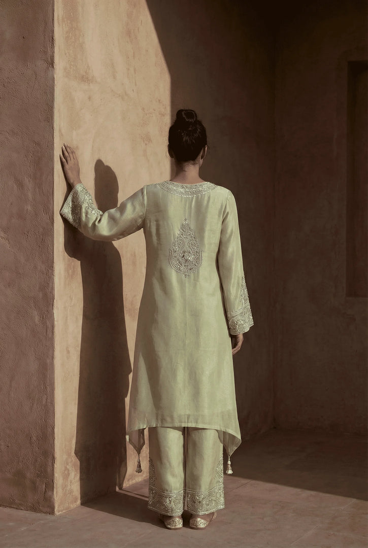 Bell Sleeve A-Line Kurta Set