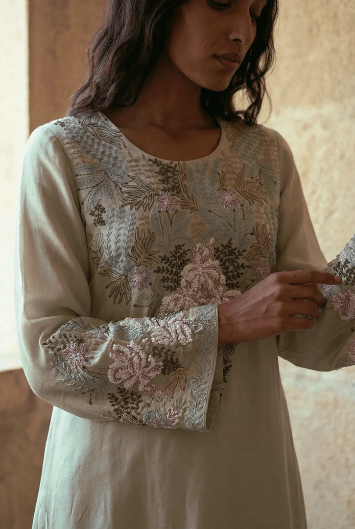 Bell Sleeve A-Line Kurta Set