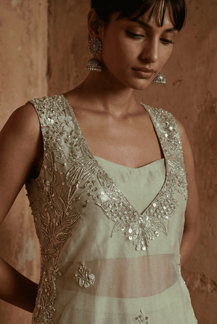 Long High Slit Kurta, Busteir Sharara Set