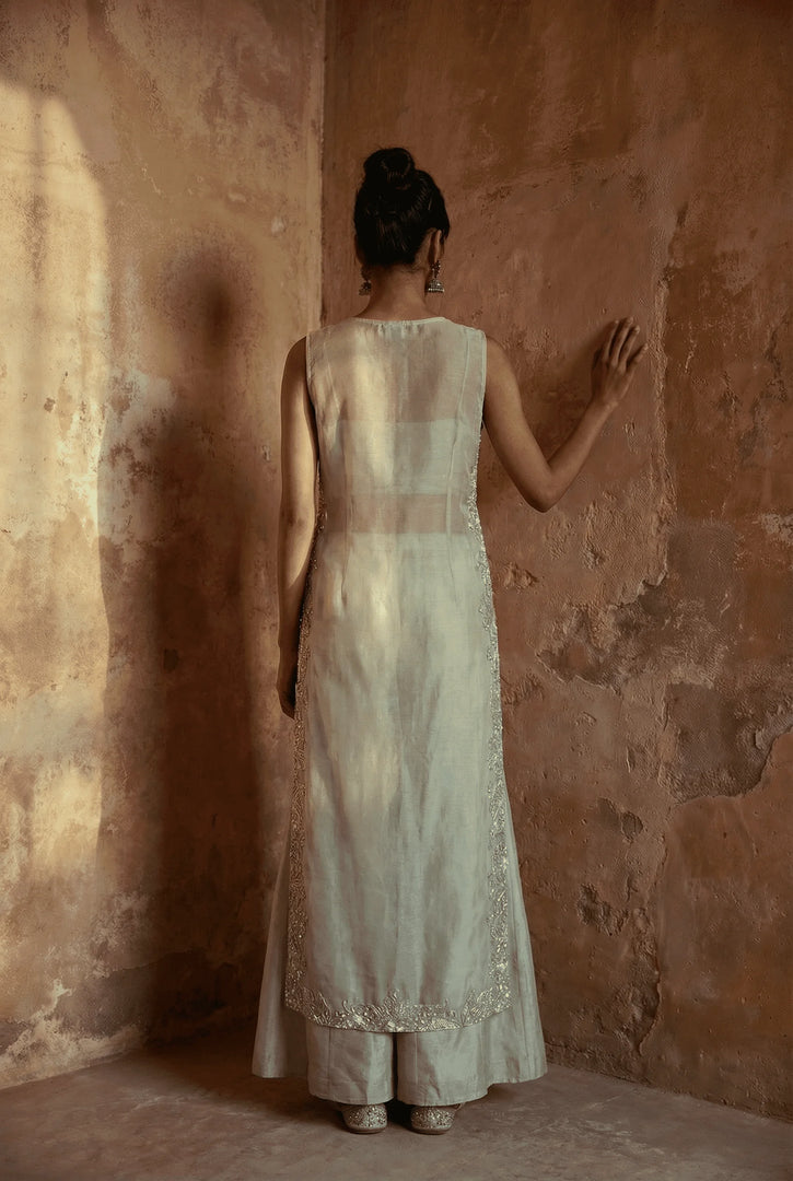 Long High Slit Kurta, Busteir Sharara Set