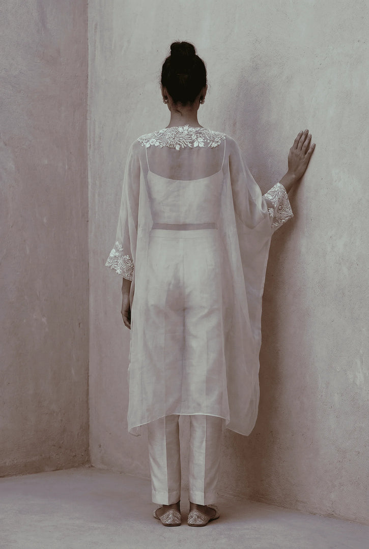 Sheer Kaftan with Busteir and pants