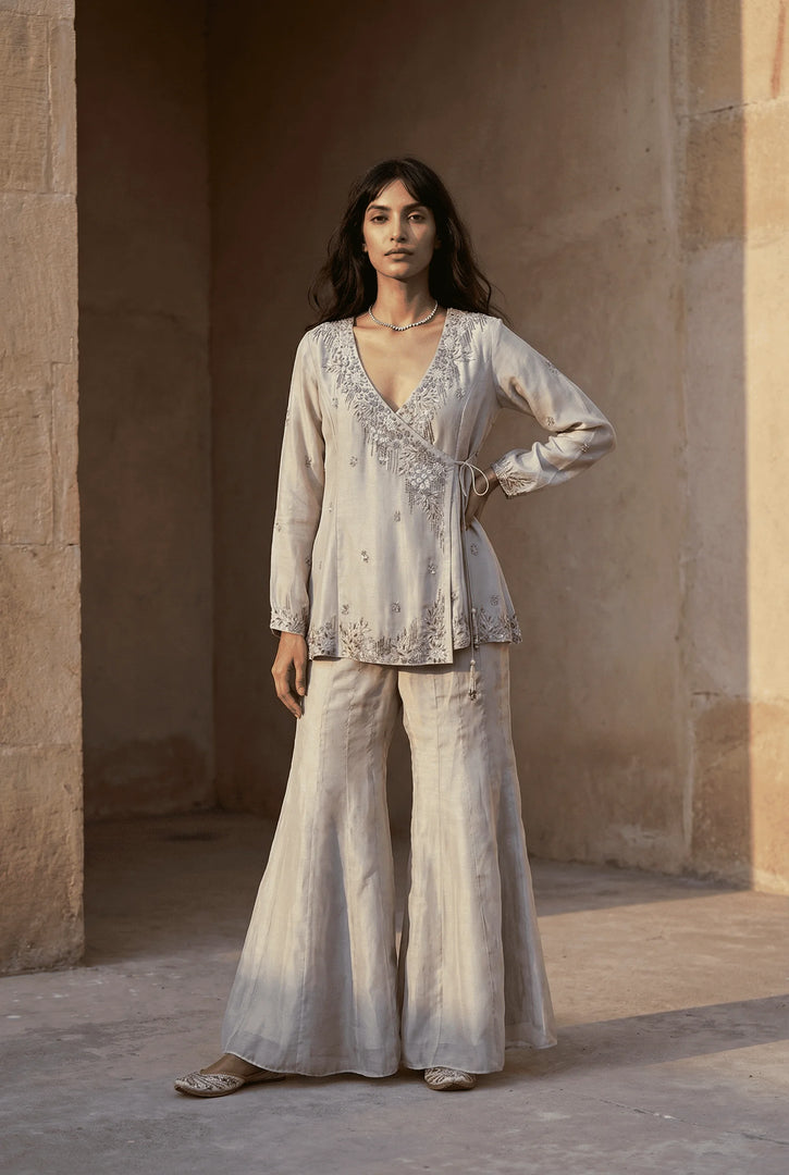 Overlap Short Kurta with Sharara