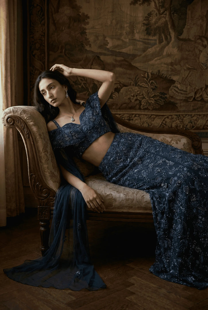 Draped Top with mermaid skirt