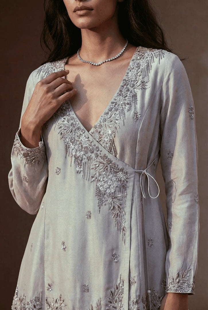 Overlap Short Kurta with Sharara