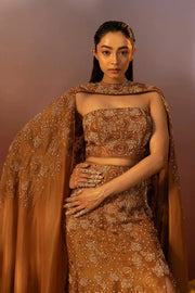 Russet Brown Mermaid Lehenga Set Ruceru 